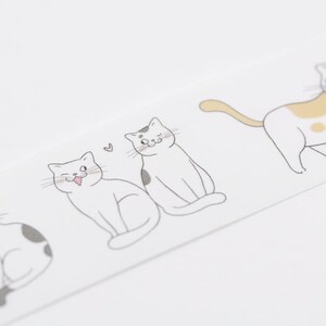 Katzen Washi Tape 30mm x 3 Meter A Rolle mit Rückseitenpapier Bild 5