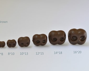 Brown Dog Nose/ Animal Amgiurumi Safety Nose / Come With Washers/ 5pcs A Pack/ Pick Size