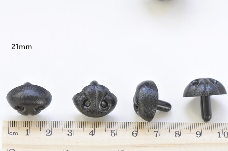 Black Dog Nose/ Animal Amgiurumi Safety Nose Come With Washers 5pcs A Pack -Pick Size 5pcs 21mm