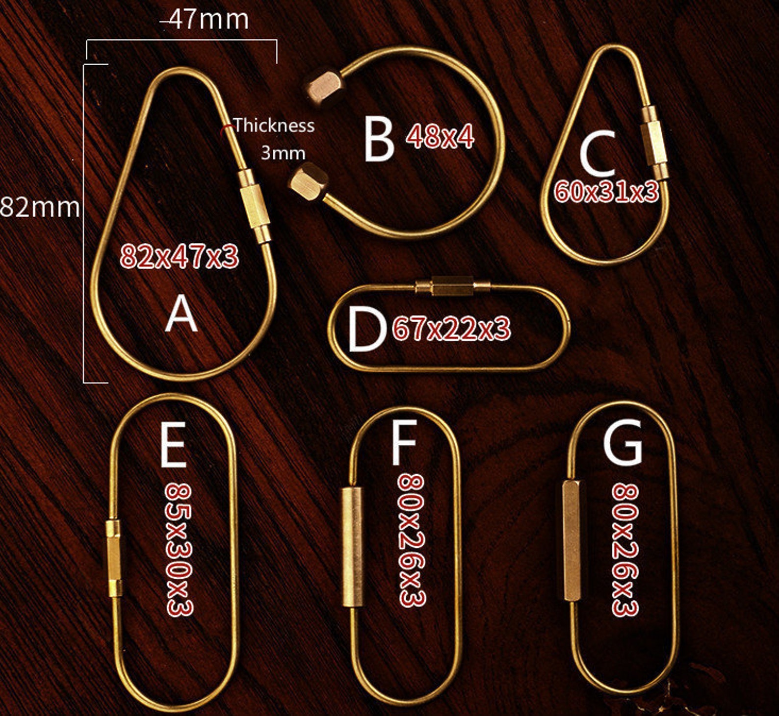 Brass Key Rings Unique Key Ring Maker 7 Styles Pick up the Etsy