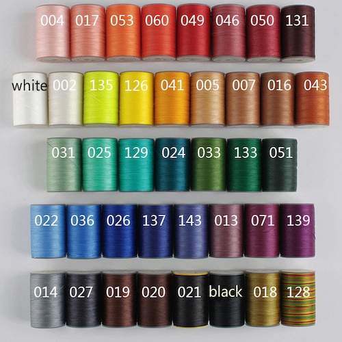 Round Waxed Polyester Thread Leather Craft Hand Sewing Etsy