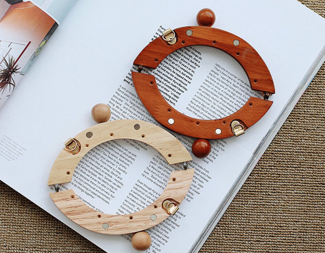 14cm Retro Purse Frame Wood Handle Purse Frame Come With Etsy UK