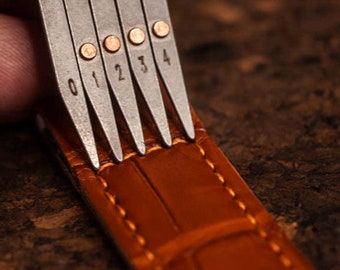 Stainless Steel Leather Ruler Equidistant Tool Pick Style