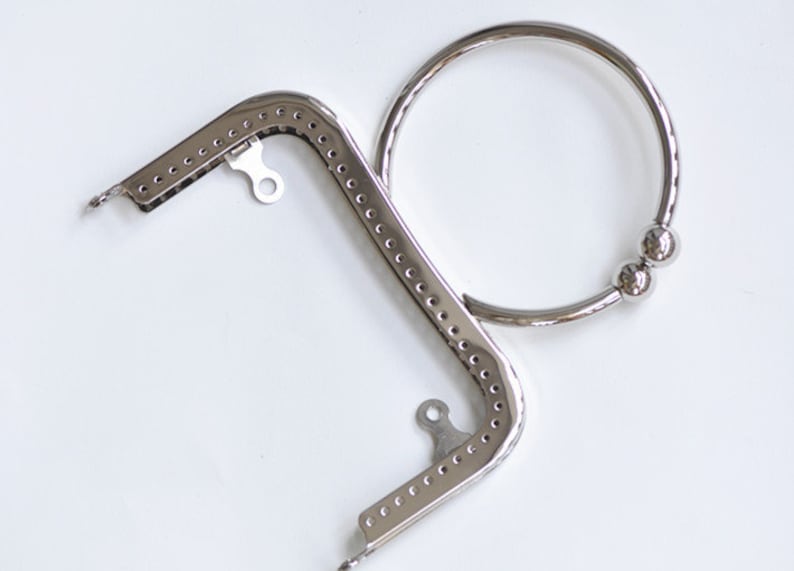 Rétro Metal Purse Frame /Couture Poignée Sac à main Cadre 12.5cm 5 Pick Color silver