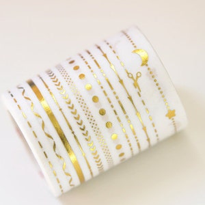 Foil Gold Washi Tape 45mm wide x3 Meters No.10575