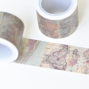 World Map Washi Tape Nautical Map Scrapbooking Tape 30mm Wide | Etsy UK