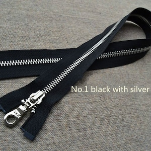 Jacket Zippers Silver/Gold Teeth Separating Zipper No.5 Various Length