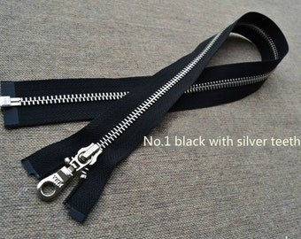 Jacket Zippers Silver/Gold Teeth Separating Zipper No.5 Various Length