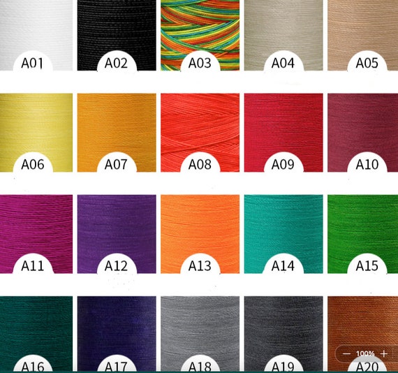 150D 0.8mm Hand Stitching Handicraft Flat Waxed Thread Sewing Line Cord  Leather