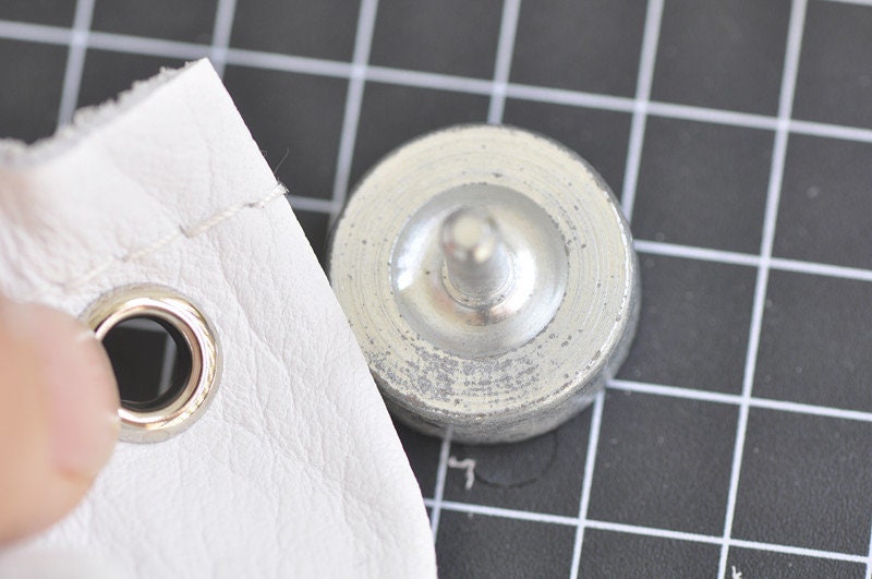 thumbnail image 2 of PATIKIL 5mm 1/5 Inch  Solid Brass Hole Eyelets, 4 Pcs Flat Self Backing Grommets With Washer For Shoes Clothes Crafts Bag Leather Craft Bronze 2 of 13