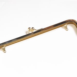 1 peça de armação para bolsa dourada clara de 23 cm com alças internas para colar. Estilo 23 cm x 6 cm B147