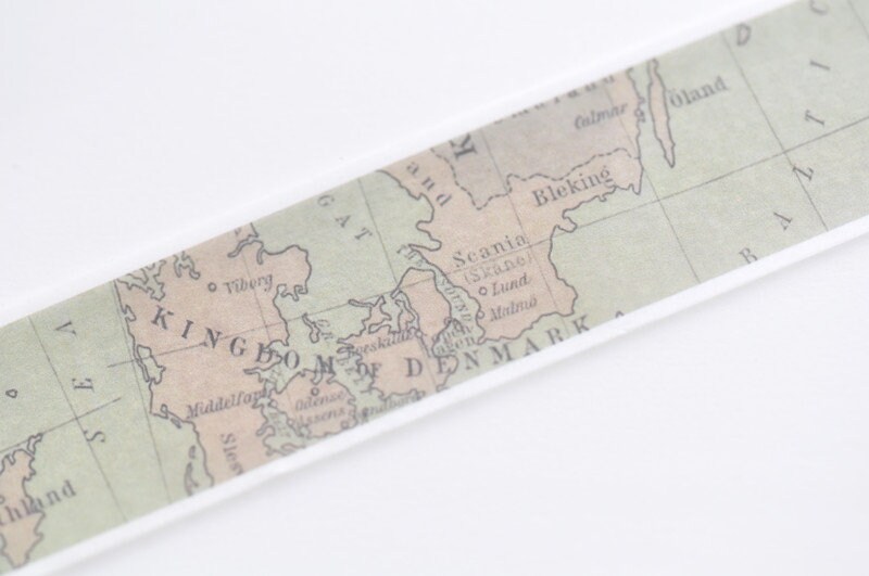 World Map Washi Tape Nautical Map 30mm Wide x 5M No.12559 | Etsy