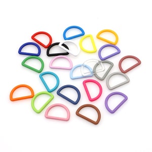 10 Pieces D Rings Inner Size 25mm(1") Pick Color