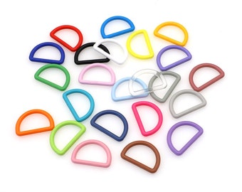 10 Pieces D Rings Inner Size 20mm Pick Color