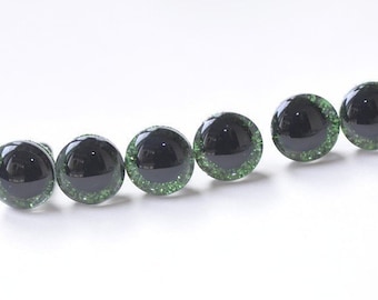 12mm Ojos de Seguridad Verde Brillante Ojos / Amigurumi Animales Ojos / Ojos de Seguridad Vienen con Lavadoras / 10pcs (5 Pares) Un Paquete