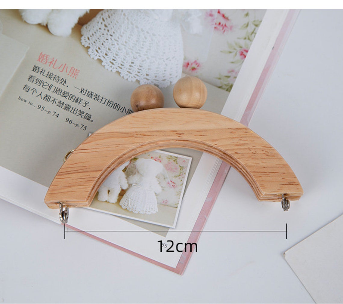 14cm Retro Purse Frame Wood Handle Purse Frame Come With Etsy