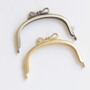 10.5cm Metal Purse Frame Butterfly Knot Bag Hanger Matte Gold And Bronze Two Colors