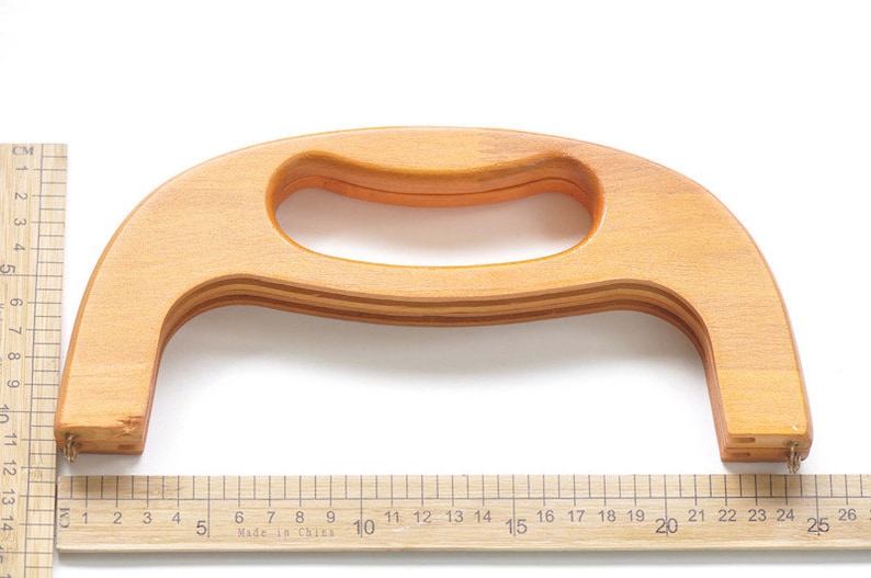 25cm 10 Retro Purse Frame / Large Wood Handle Purse Frame With Screws Pick Size image 4