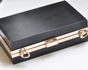 Borsa a tracolla con cornice per borsa da 18 cm (7"), con cornice per borsa incollata color oro chiaro