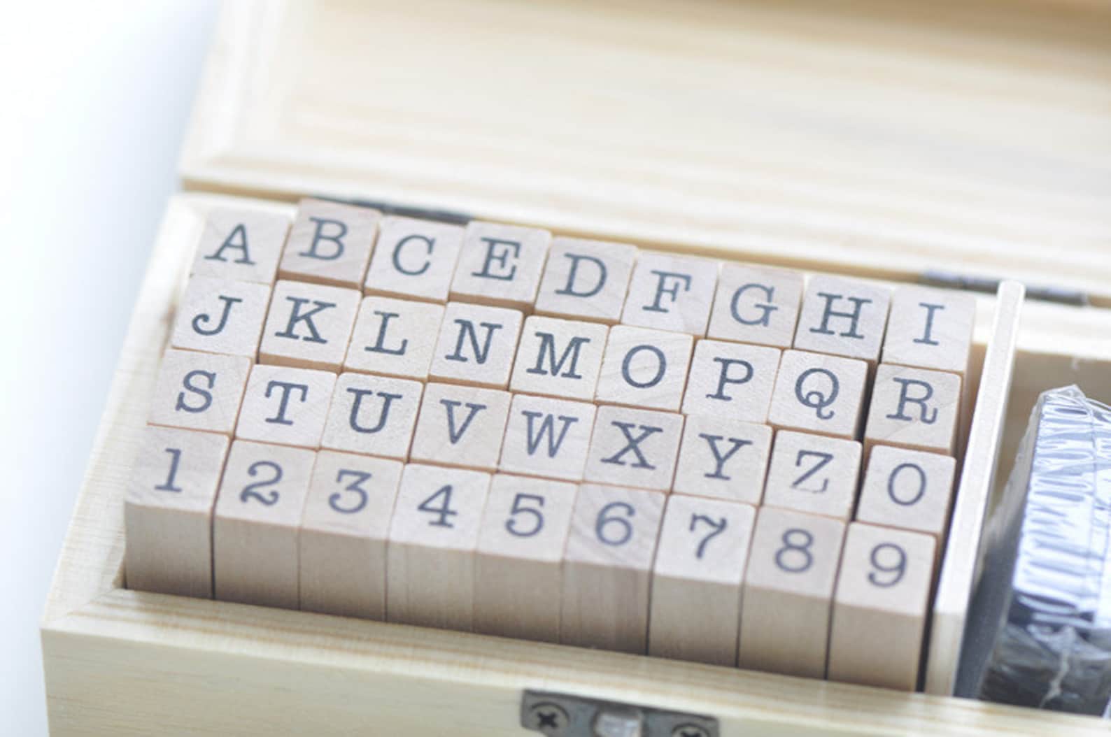 36pcs Rubber Stamp Blocks Set Alphabet and Number A Z and 09 Etsy