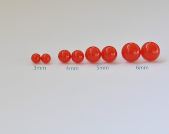 10 Stück rote runde Augen / Amigurumi Tiere Augen / Sicherheit Kunststoff Augen / mit Unterlegscheiben-3 mm/4 mm/5 mm/6 mm erhältlich