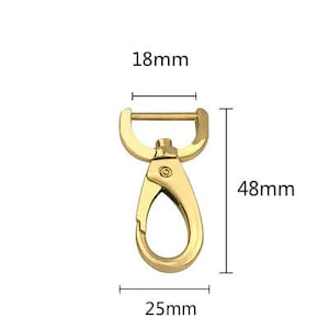 2 Pieces Trigger Snap Hooks / Purse Hook / Key Hook/ Swivel Hook 18mm x 48mm