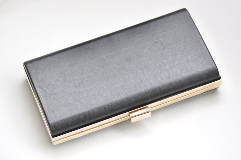 Box-Geldbeutel-Rahmen-Clutch-Tasche zum Einkleben, 22 cm x 12 cm 8 x 5, Silber/Hellgold/Gunmetal-Schwarz, Farbe auswählen Bild 1