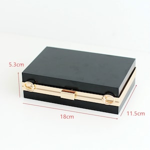 18cm Box Geldbörse Rahmen Clutch Bag Hellgold Glue-In Geldbörse Rahmen