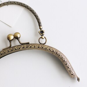 16.5cm 6 Antique Bronze Metal Purse Frame Sewing Handle Purse Frame Pick Color image 7