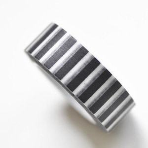 Black Stripes Deco Adhesive Washi Tape 15mm Wide x 10M Roll No.12585