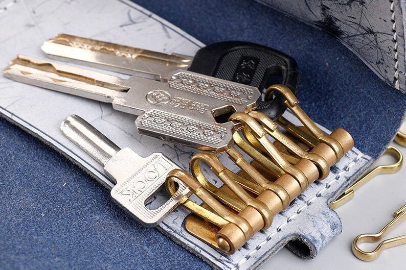 Rero Brass Key Rings Unique Key Ring Maker 2pcs A Pack Etsy