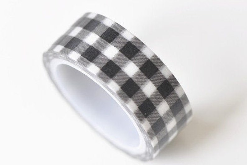 Black Grid Washi Tape Pattern Self-adhesive Tape 15mm Wide x 5M Long No.12588
