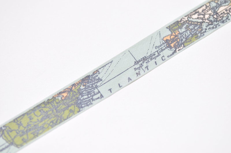 World Map Washi Tape Nautical Map 15mm Wide X 10 Meters No.11055 - Etsy UK