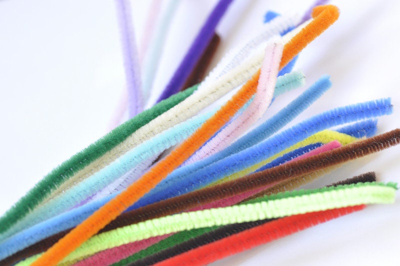 Chenille Stems Pipe Cleaner Tinsel Stems Wired Sticks for Etsy