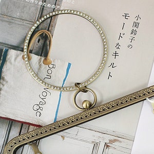20.5cm 8 Purse Frame Clutch Bag Purse Frame Sewing Style With Round Handle Pick Color image 4