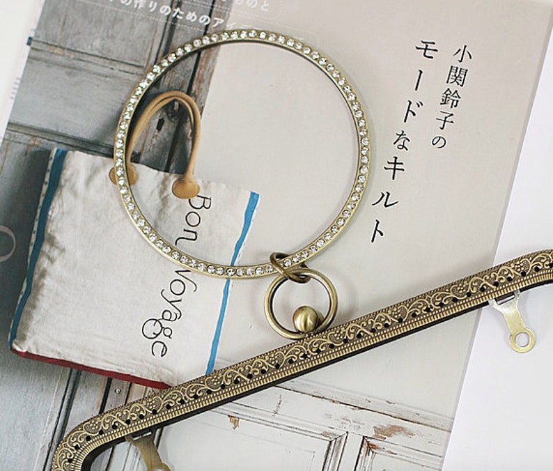 20.5cm 8 Purse Frame Clutch Bag Purse Frame Sewing Style With Round Handle Pick Color image 4