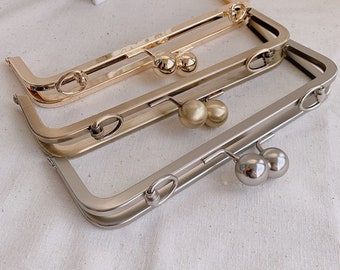 Retro Purse Frame Clutch Bag Purse Frame Glue-In Style Matte Silver/Bronze/Light Gold 20x6.5cm