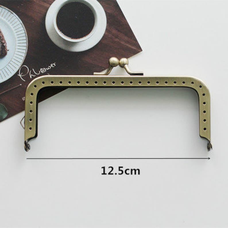 Rechteckig Bronze Portemonnaie Rahmen Clutch Tasche Geldbörse Rahmen Nähtasche Maker Verschiedene Größe Bild 7