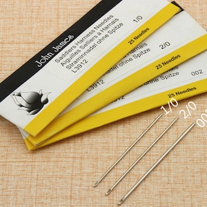 Agujas de coser cuero a mano - 2 unidades por paquete