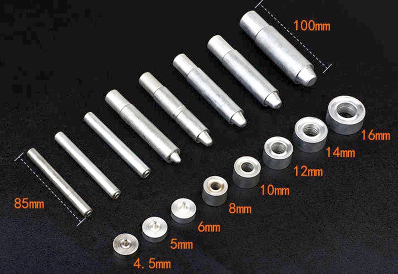 Eyelet Tool Set 4.5mm/5mm/6mm/ 8mm/10mm/12mm/14mm/16mm Etsy