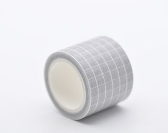 Gray Grid Washi Tape Journal Paper Tape Width 30mm x 5 Meters A Roll