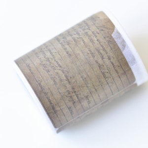 Vintage Handwriting Washi Tape 45mm wide x 5M long No.12565