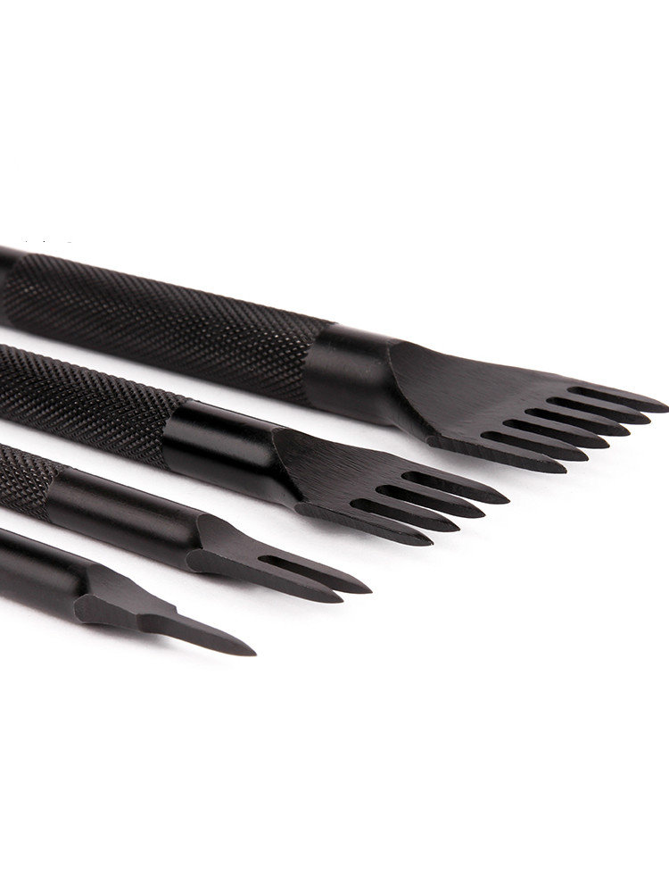 3mm4.2mm Leather Stitching Prong Chisel Set , 2/10/20prong Chisels-leather  Craft Pricking Iron Tool MLT-P00000IL 