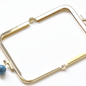 9,7cm Gold Portemonnaie Rahmen Kleber im Stil mit Candy Kiss Lock 9,7x6,5cm