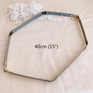 Rétro Metal Purse Frame Flex Internal Purse Frame 15cm 6, 20cm 8, 25cm 10, 30cm 12, 40cm 15 image 5