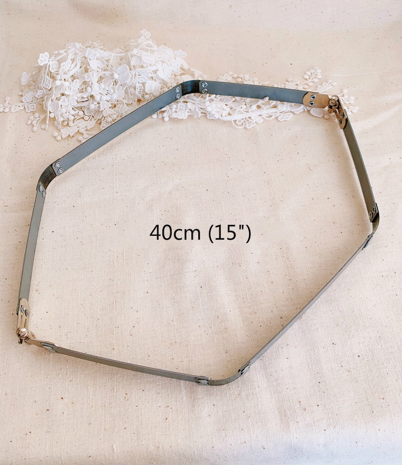 Rétro Metal Purse Frame Flex Internal Purse Frame 15cm 6, 20cm 8, 25cm 10, 30cm 12, 40cm 15 image 5