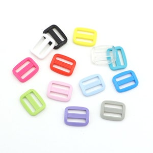 15mm Plastic Strap Adjuster Strap Sliders 10 Pieces A Set Pick Color