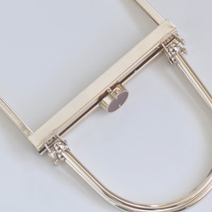 Retro Light Gold Purse Frame With Handle 12x7.5cm