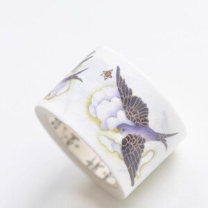 Retro Wide Washi Tape Bird Flower Masking Tape 25mm Wide x 3M Long No.12171