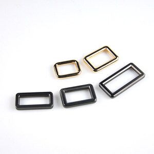 Rectangle Rings for Bags Fingdings Gold and Matte Gunmental - Etsy